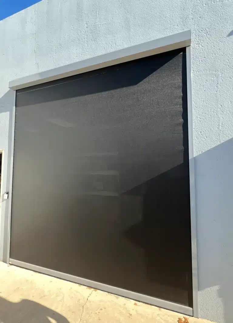 Dallas Exterior Commercial Motorized Screen scaled 1