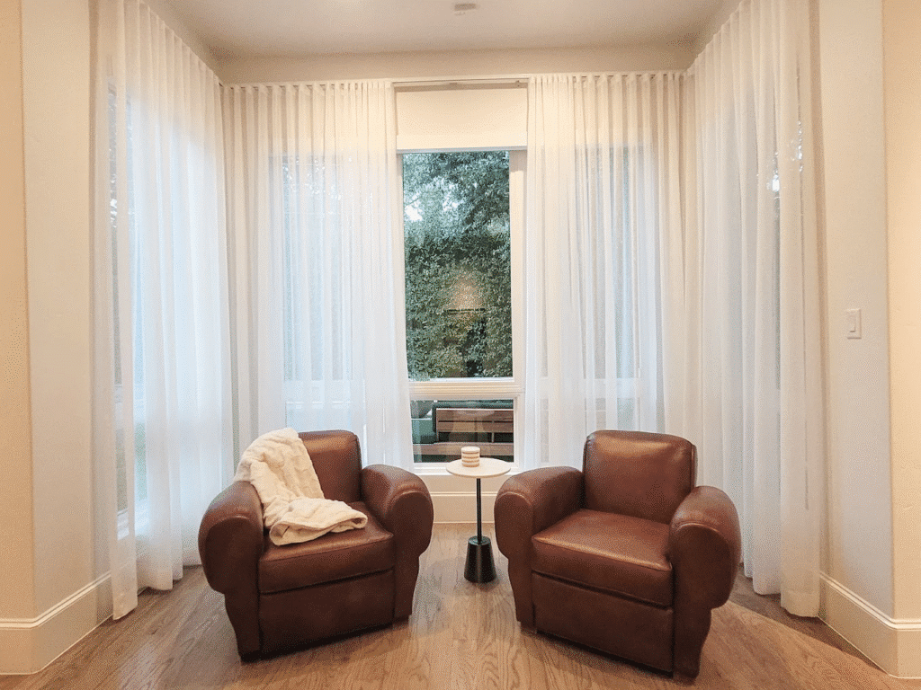 Farmers Branch White Sheer Drapery